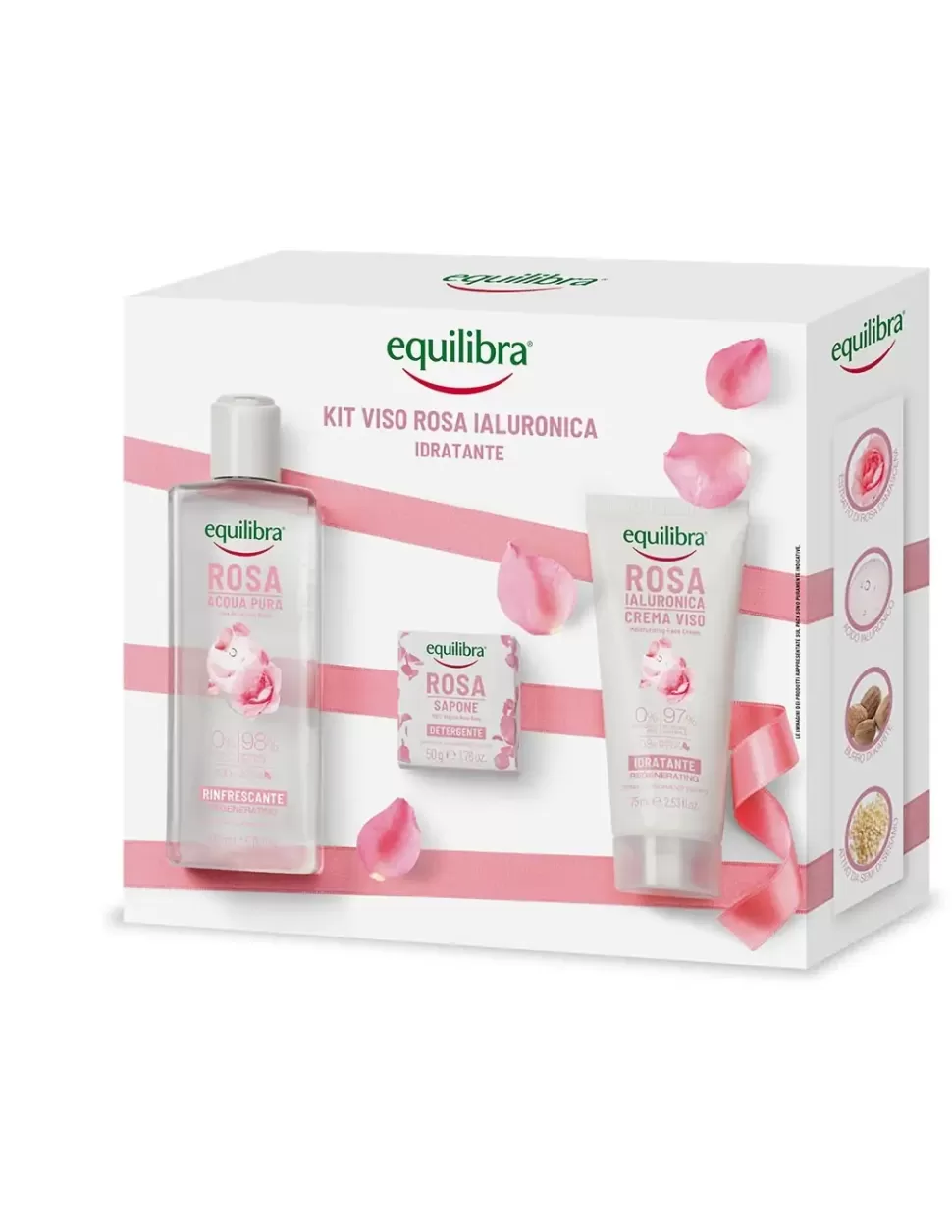 EQUILIBRA - Estuche Corporal Hidratante De Acido Hialuronico Con Petalos De Rosa Clearance